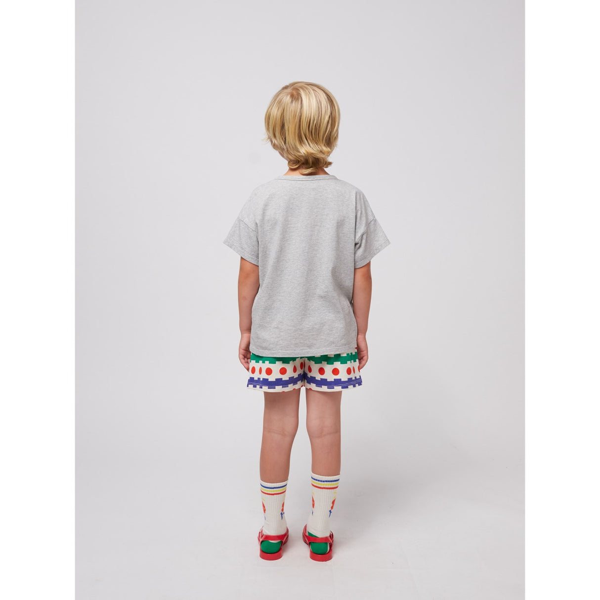 Bobo Choses Offwhite Geometric All Över Waffle Shorts