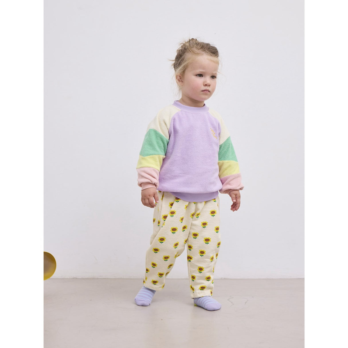 Bobo Choses Beige Sunflower All Över Jogging Byxor