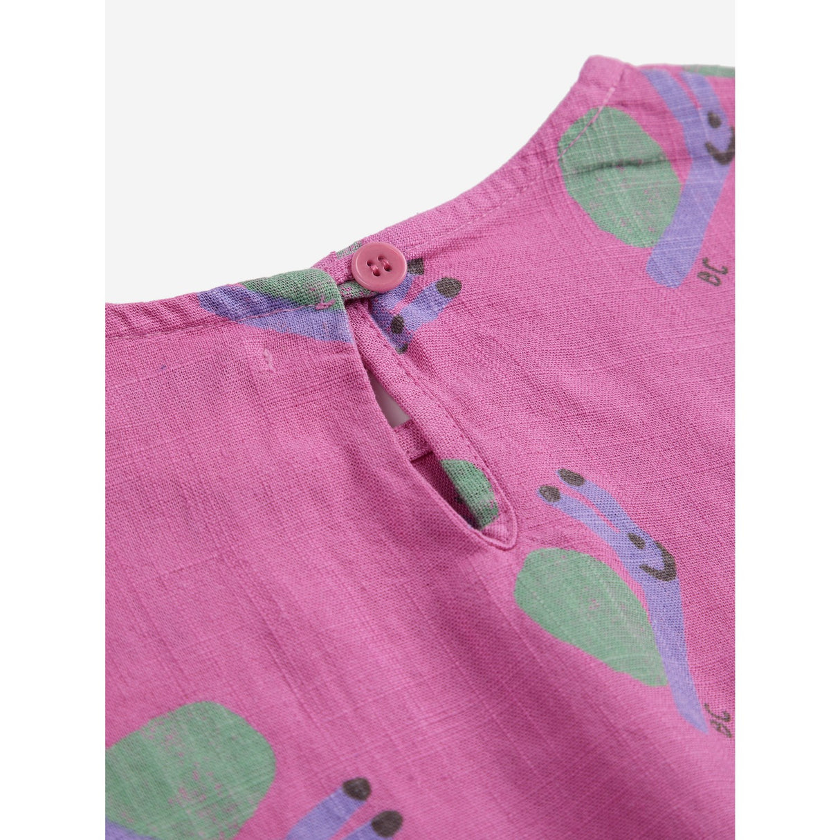 Bobo Choses Fuchsia Funny Snail All Över Woven Blus