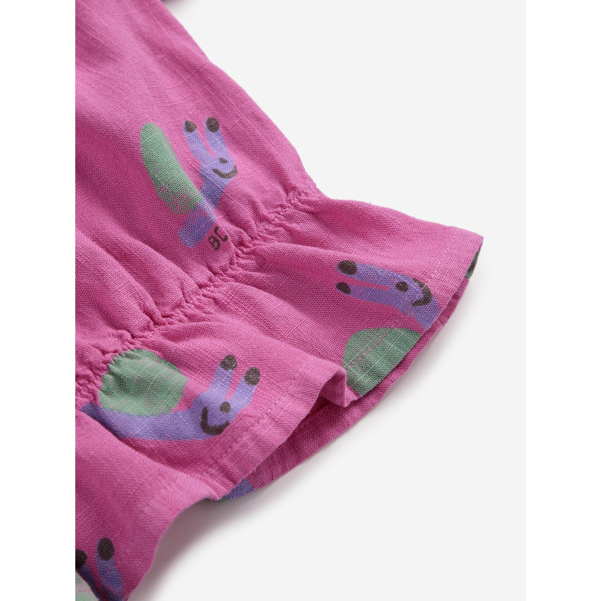 Bobo Choses Fuchsia Funny Snail All Över Woven Blus