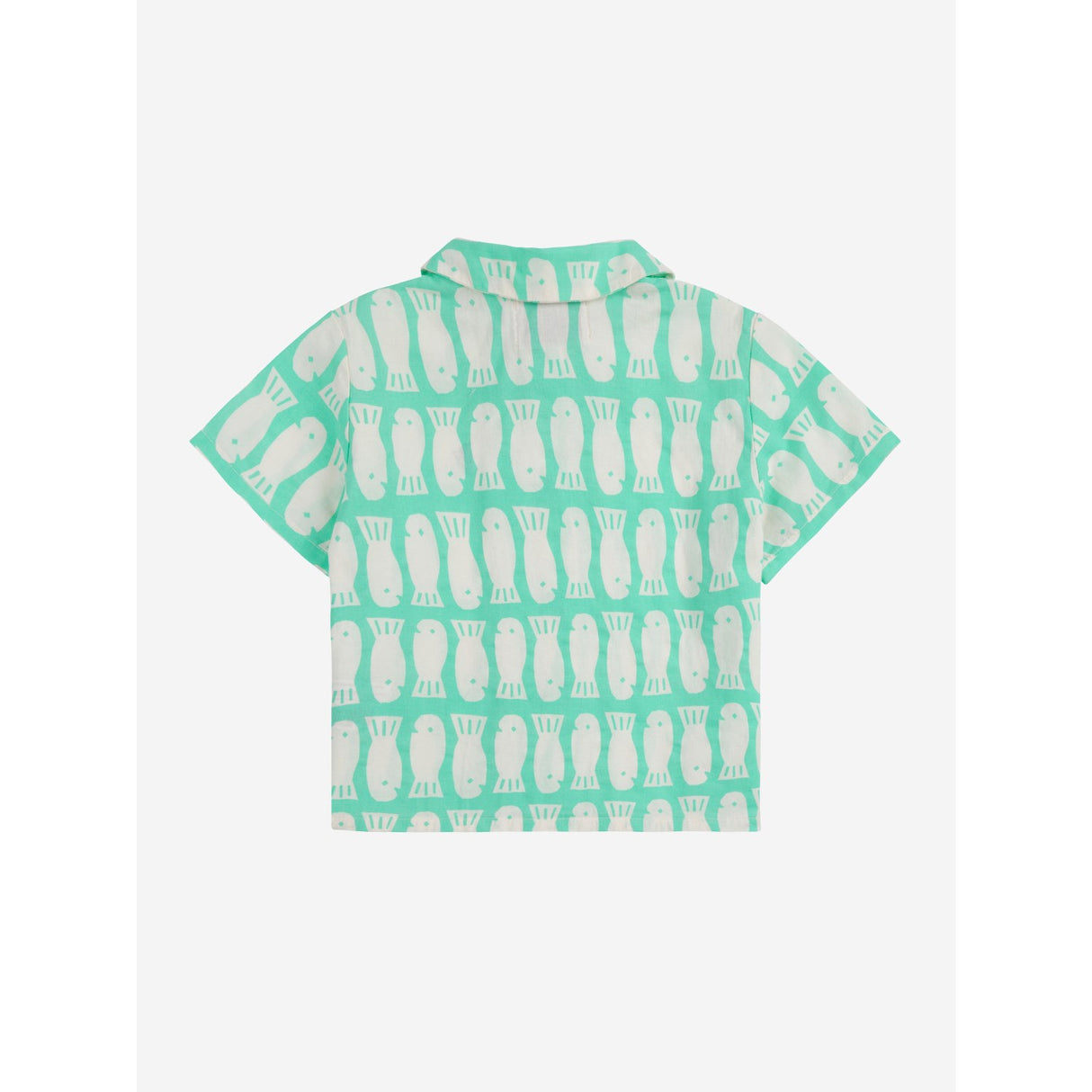 Bobo Choses Ljus Green Lucky Fish All Över Woven Skjorta