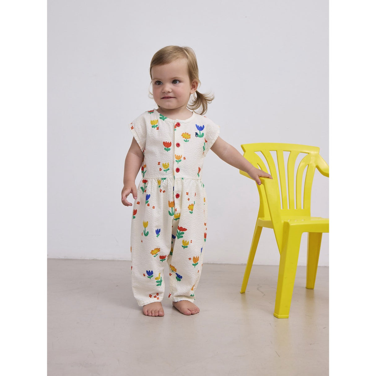 Bobo Choses Offwhite Garden Party All Över Woven Overall