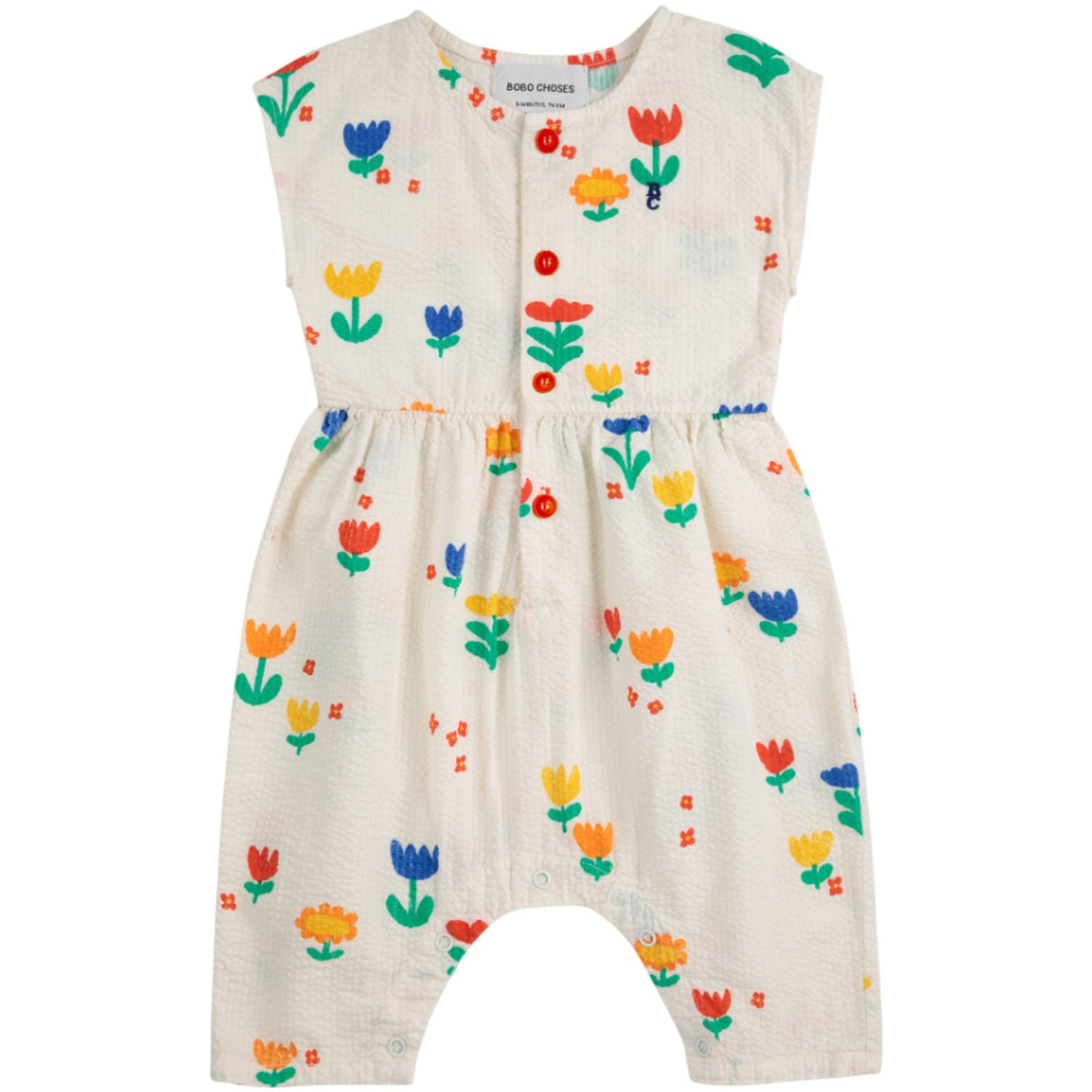 Bobo Choses Offwhite Garden Party All Över Woven Overall