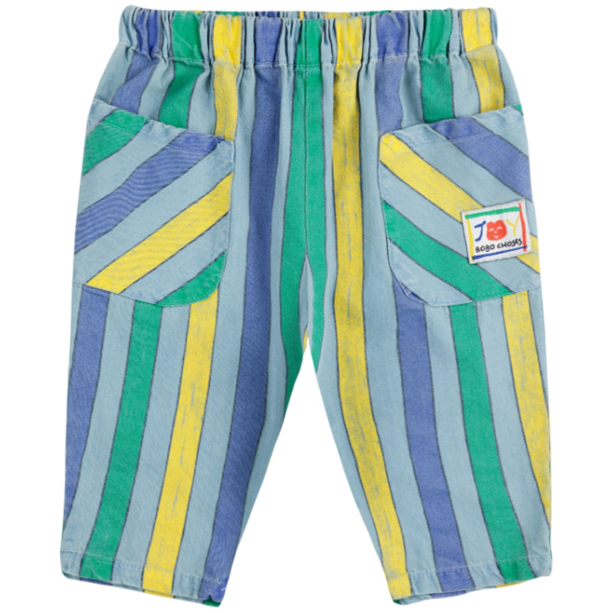 Bobo Choses Ljus Blue Multicolor Stripes Denim Byxor