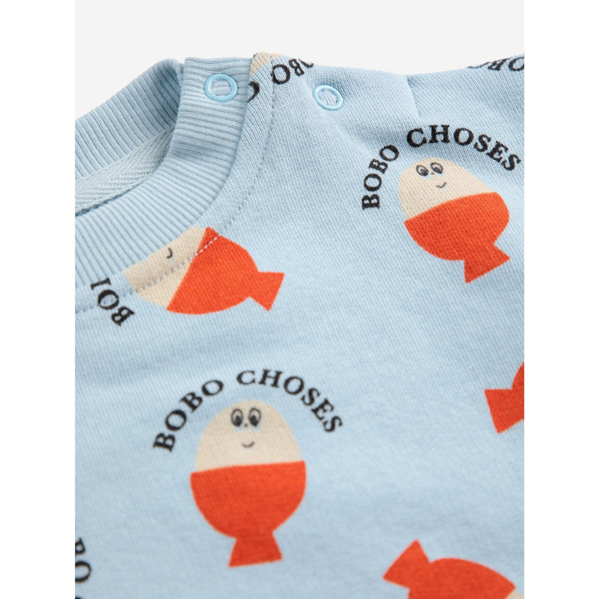 Bobo Choses Ljus Blue Morning Egg All Över Sweatshirt
