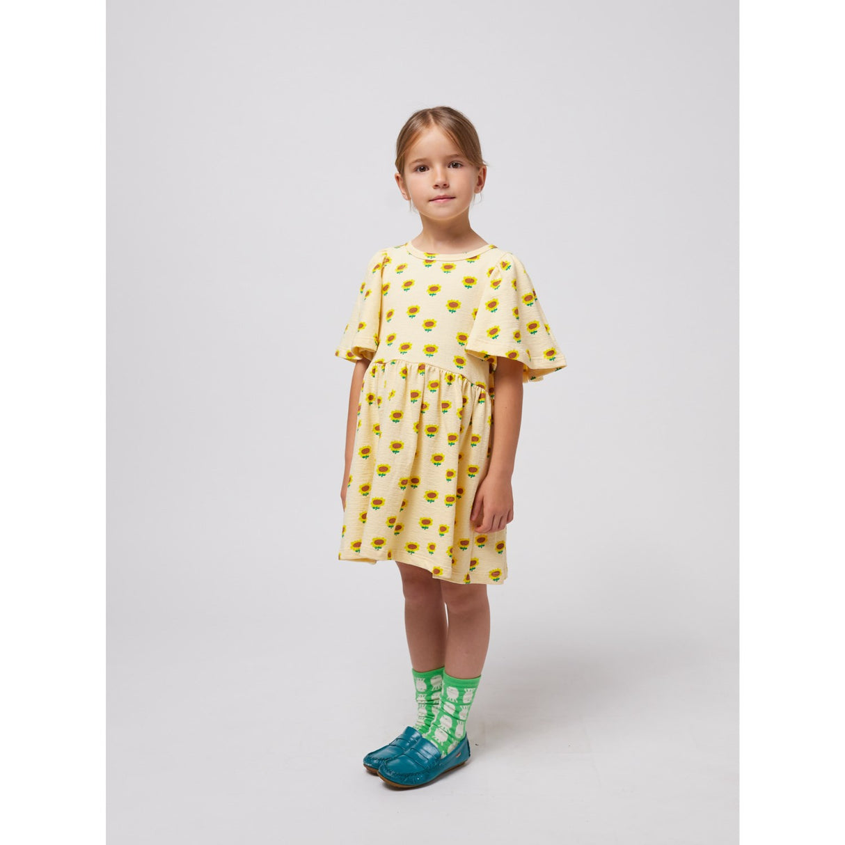 Bobo Choses Offwhite Sunflower All Över Klänning