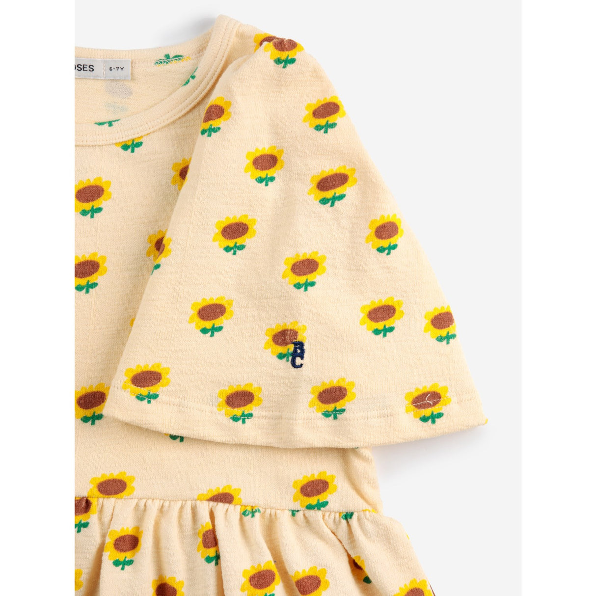 Bobo Choses Offwhite Sunflower All Över Klänning