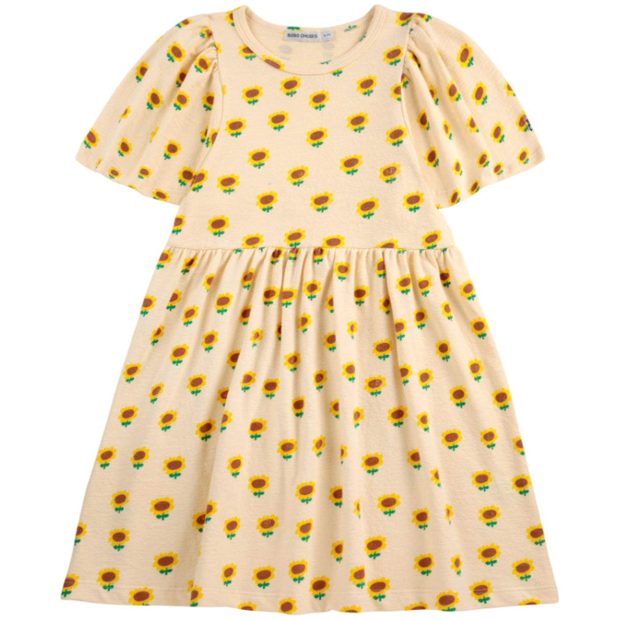 Bobo Choses Offwhite Sunflower All Över Klänning