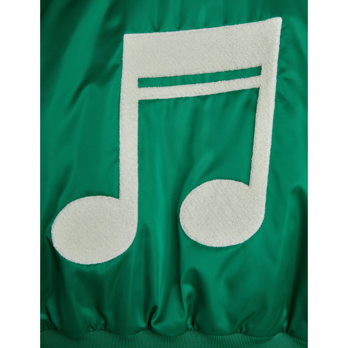 Mini Rodini Green Note Chenille Satin Baseball Jacka