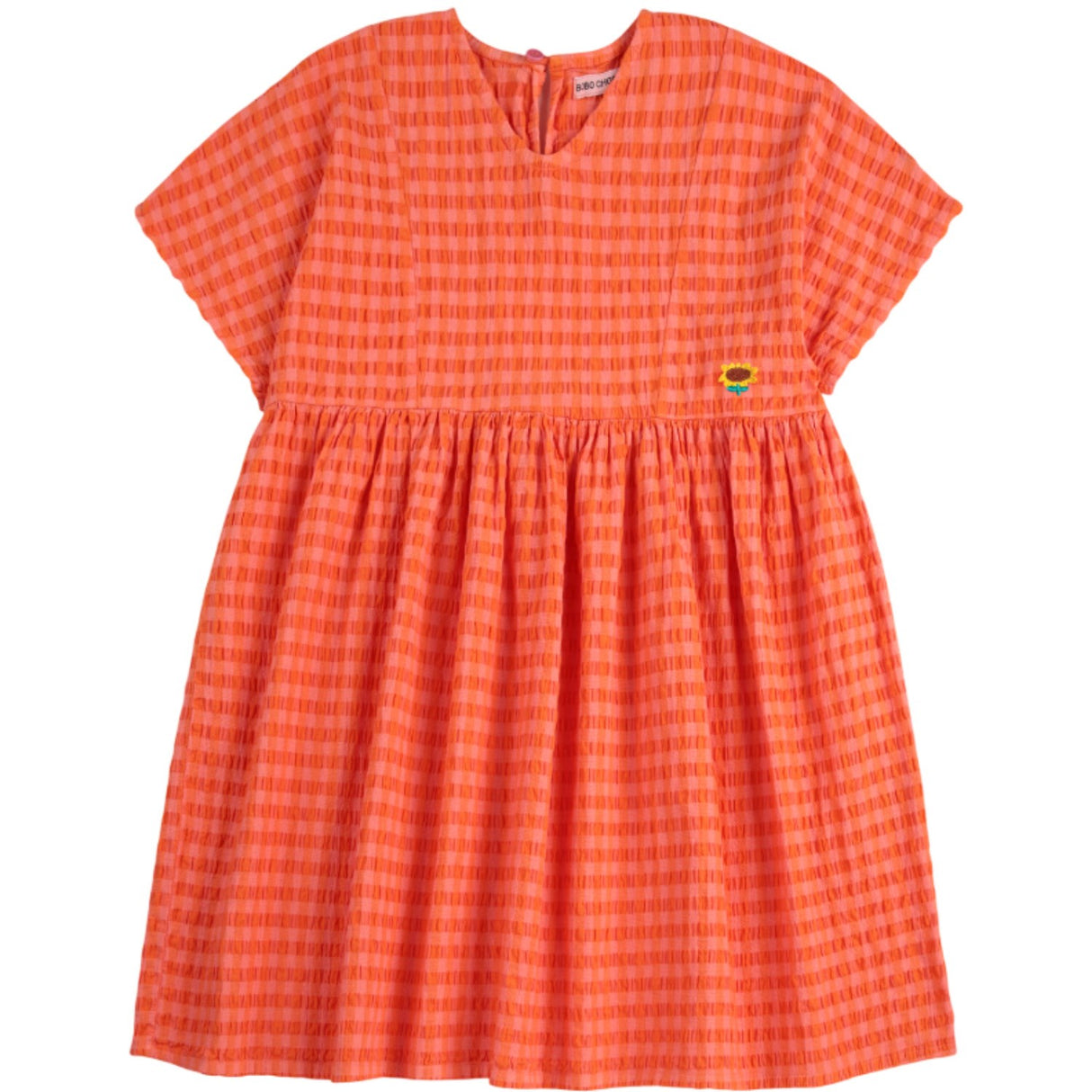 Bobo Choses Fuchsia Vichy Woven Klänning