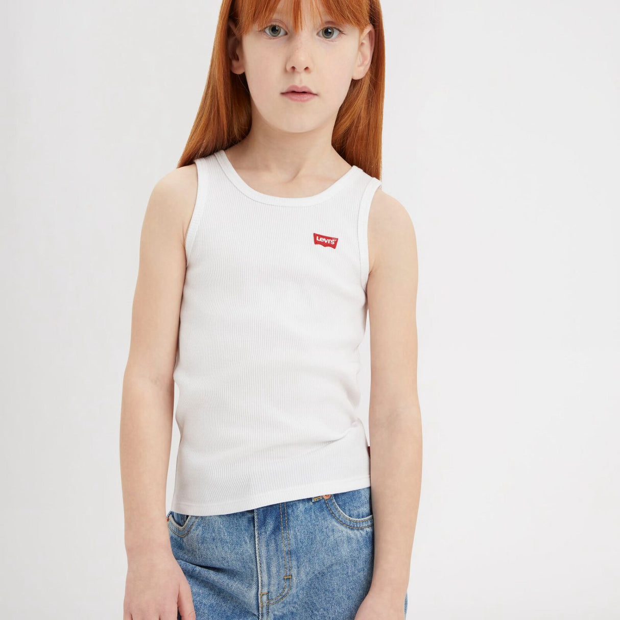 Levi's Bright White Lvg Meet Och Greet Ribbed Tank Topp