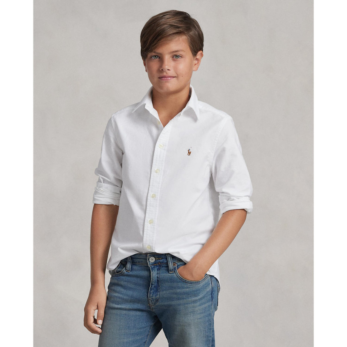 Polo Ralph Lauren White Boy Sport Skjorta
