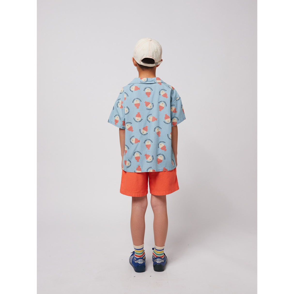 Bobo Choses Ljus Blue Morning Egg All Över Ljus Denim Skjorta