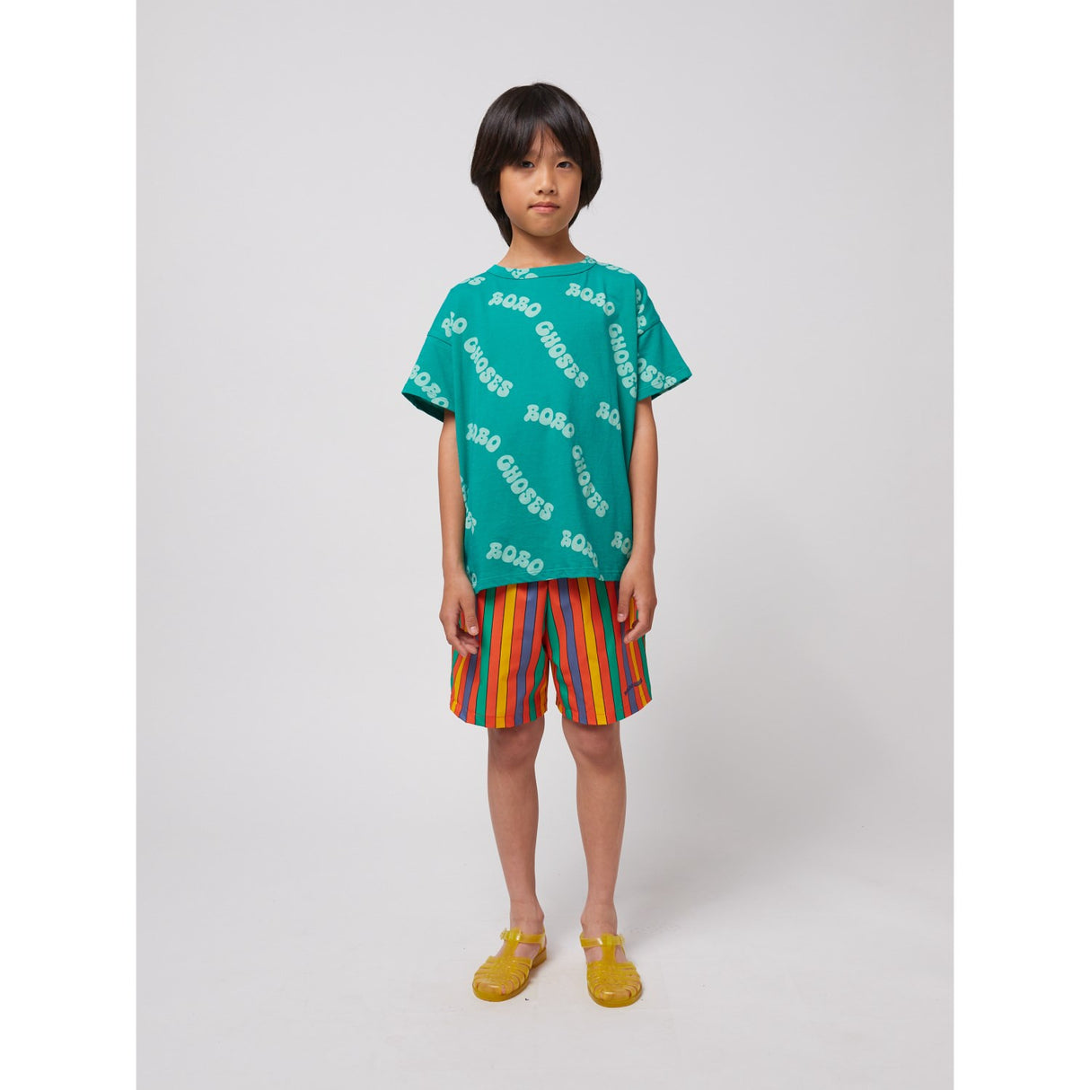 Bobo Choses Green Wavy Bobo Choses All Över T-Shirt