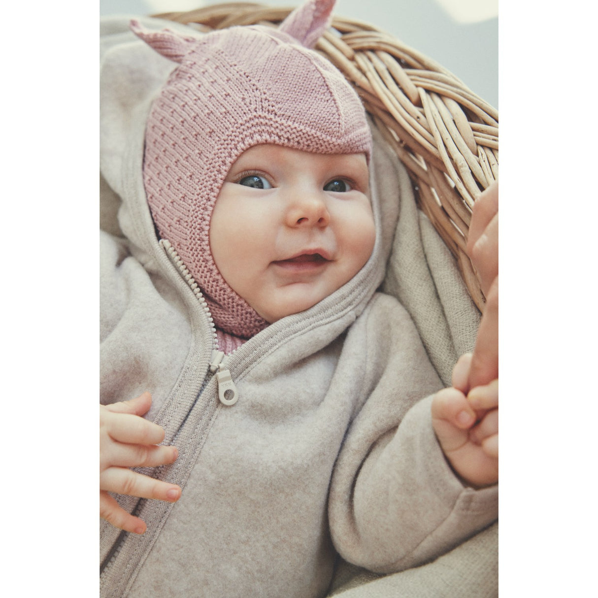 Huttelihut Camel Melange Jacka Ears Bomull Fleece