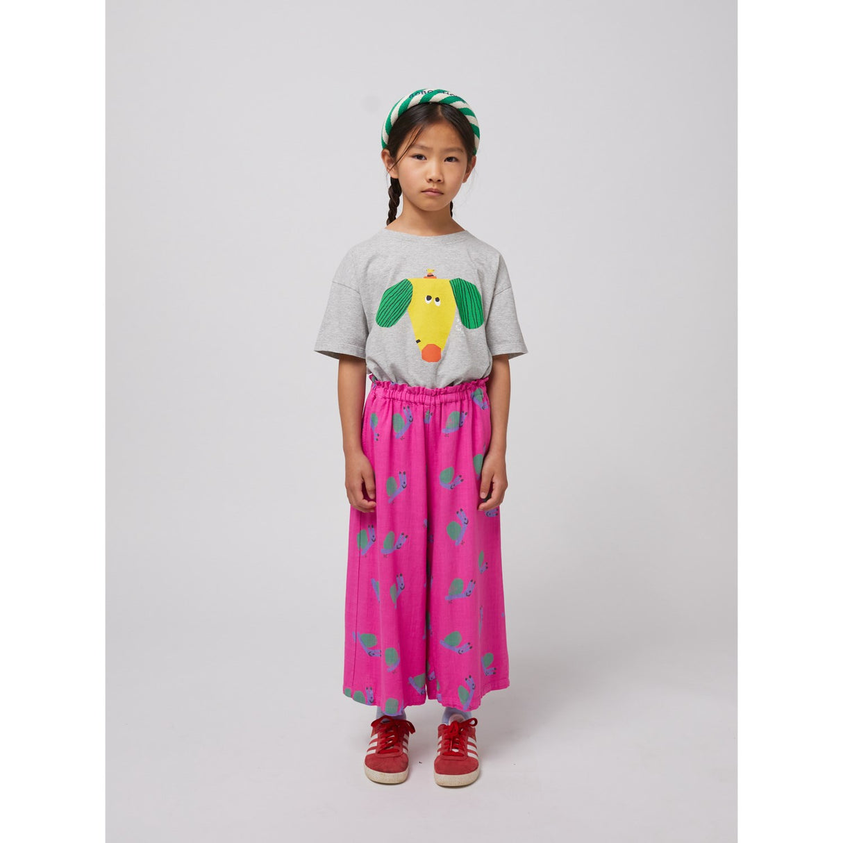 Bobo Choses Fuchsia Funny Snail All Över Woven Culotte Byxor
