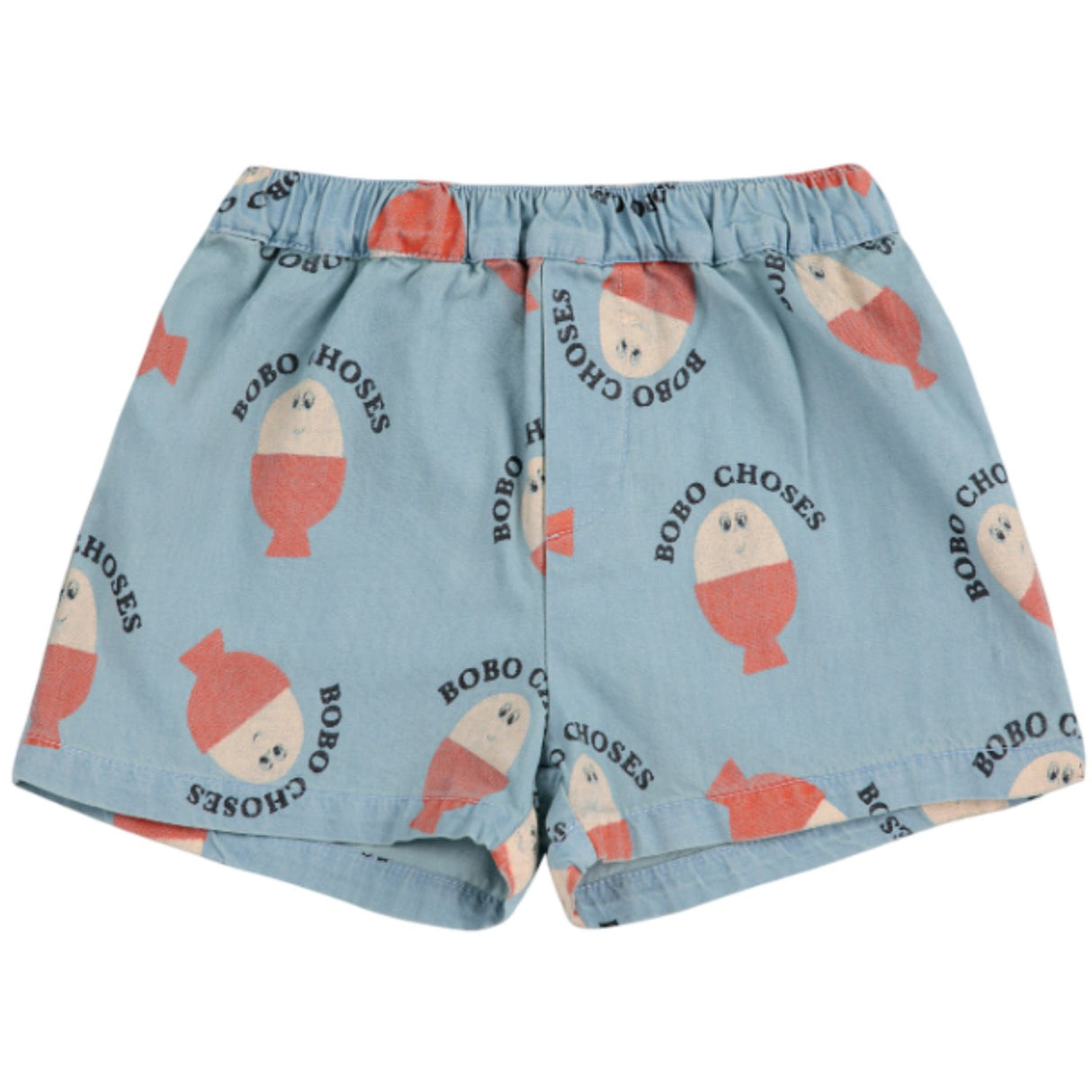 Bobo Choses Ljus Blue Morning Egg All Över Denim Shorts
