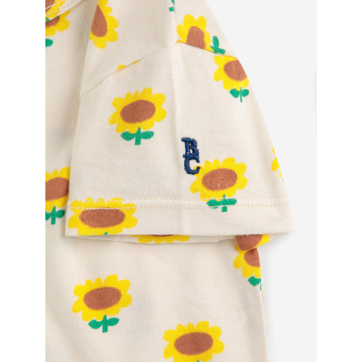 Bobo Choses Beige Sunflower All Över Playsuit