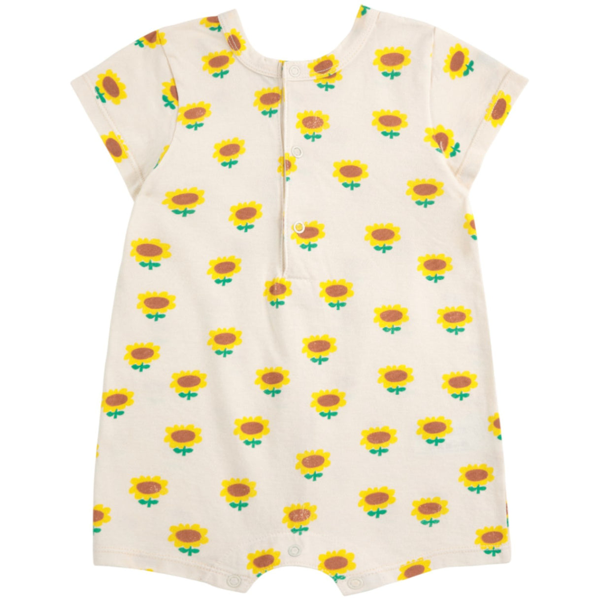 Bobo Choses Beige Sunflower All Över Playsuit