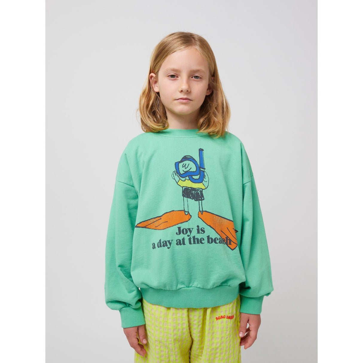 Bobo Choses Ljus Green A Day At The Strand Sweatshirt