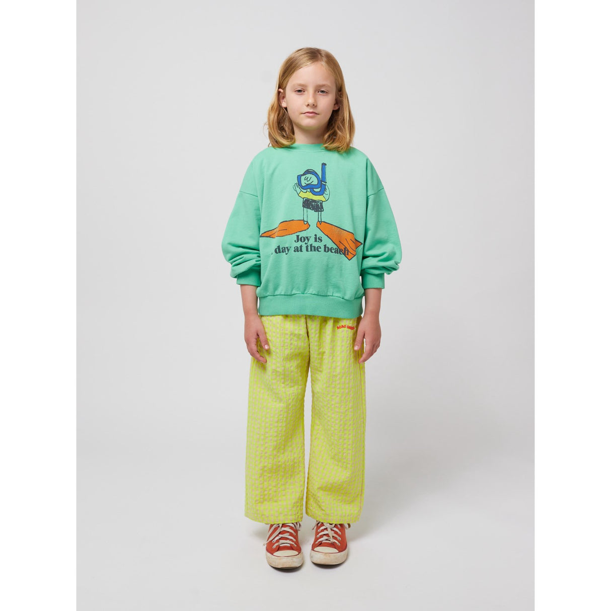 Bobo Choses Ljus Green A Day At The Strand Sweatshirt