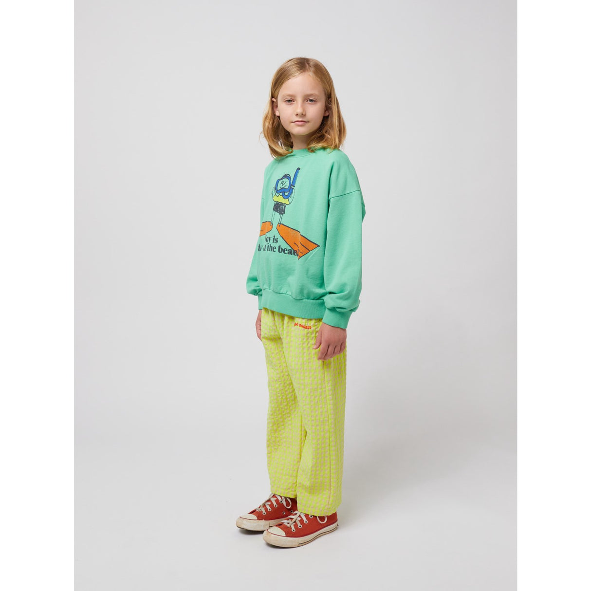 Bobo Choses Ljus Green A Day At The Strand Sweatshirt