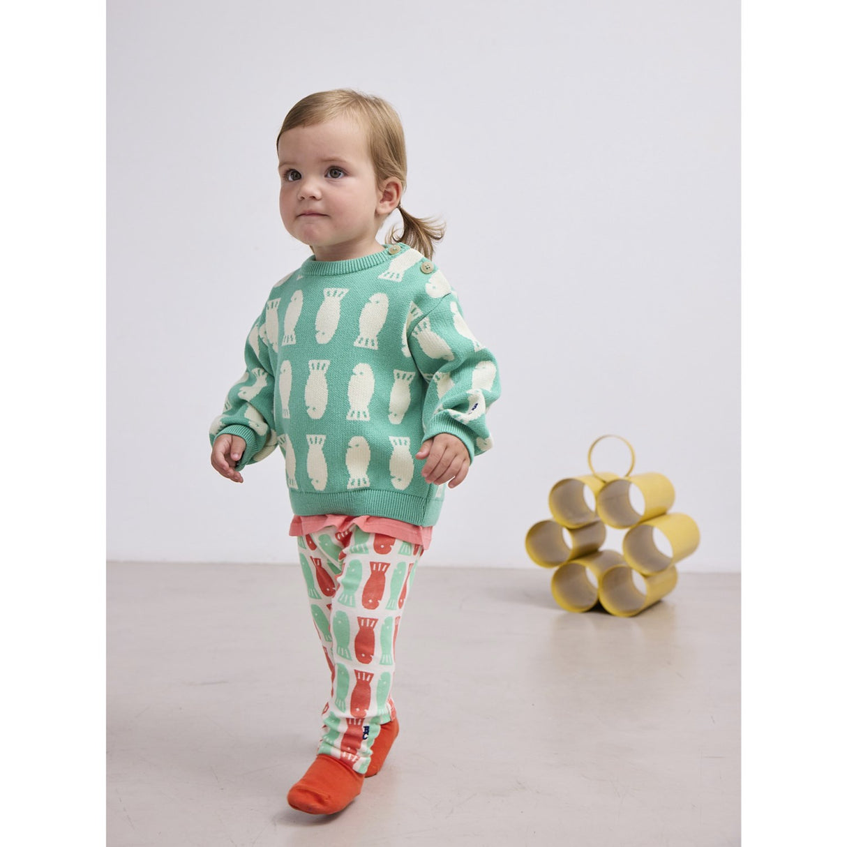 Bobo Choses Offwhite Lucky Fish All Över Leggings