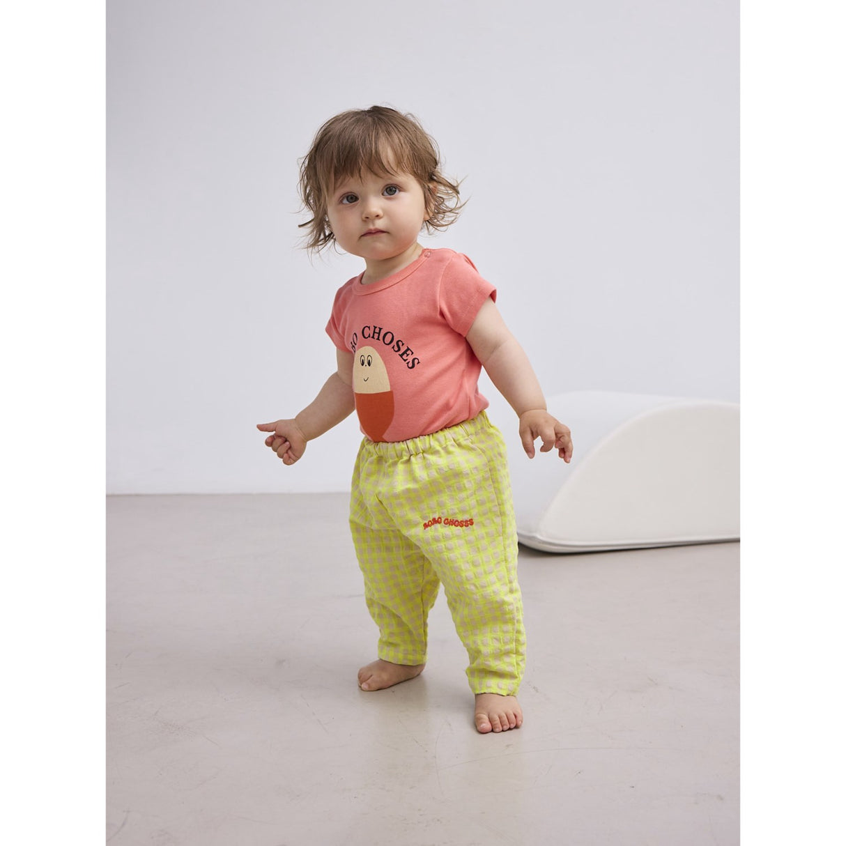 Bobo Choses Multicolor Vichy Woven Byxor