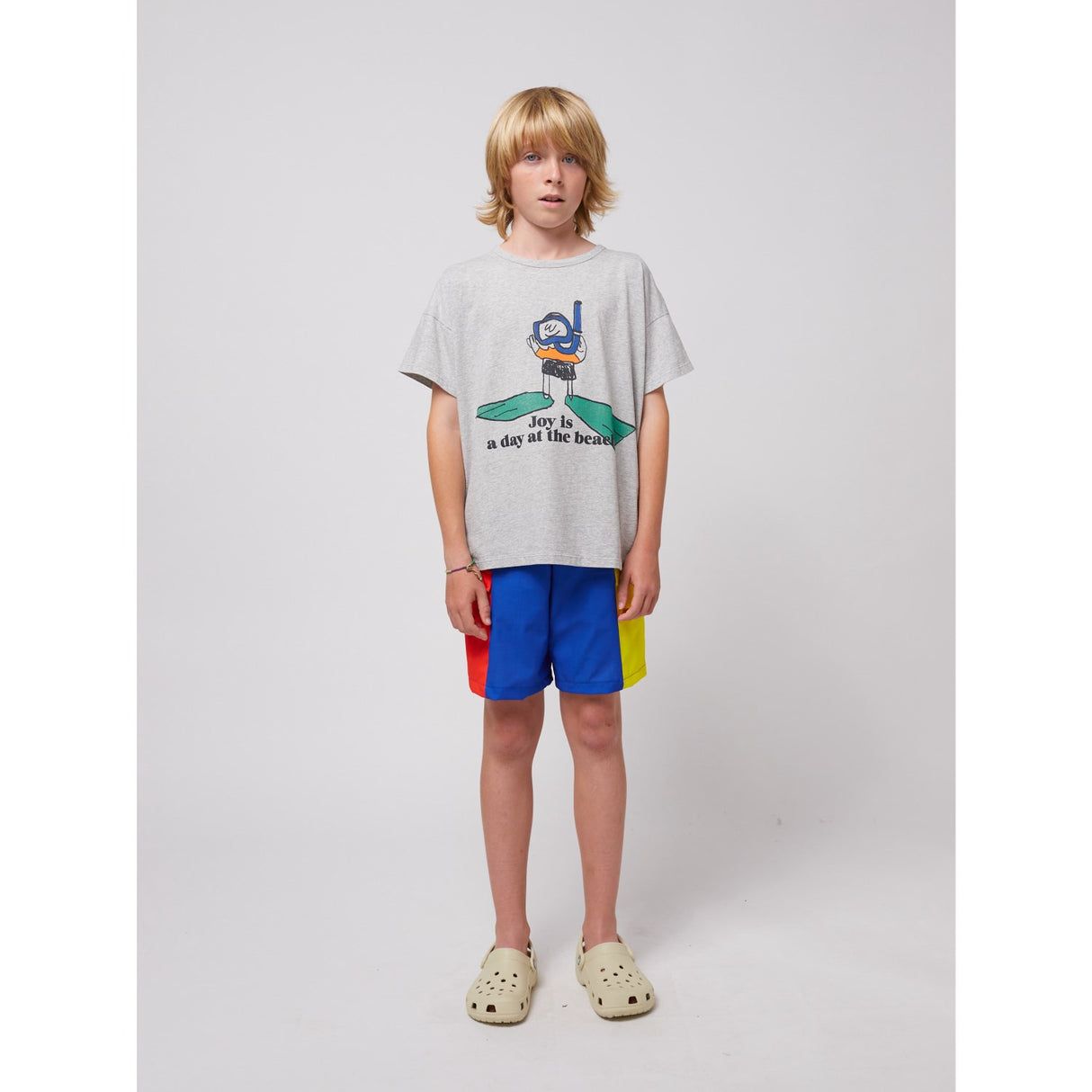 Bobo Choses Heather Grey A Day At The Strand T-Shirt