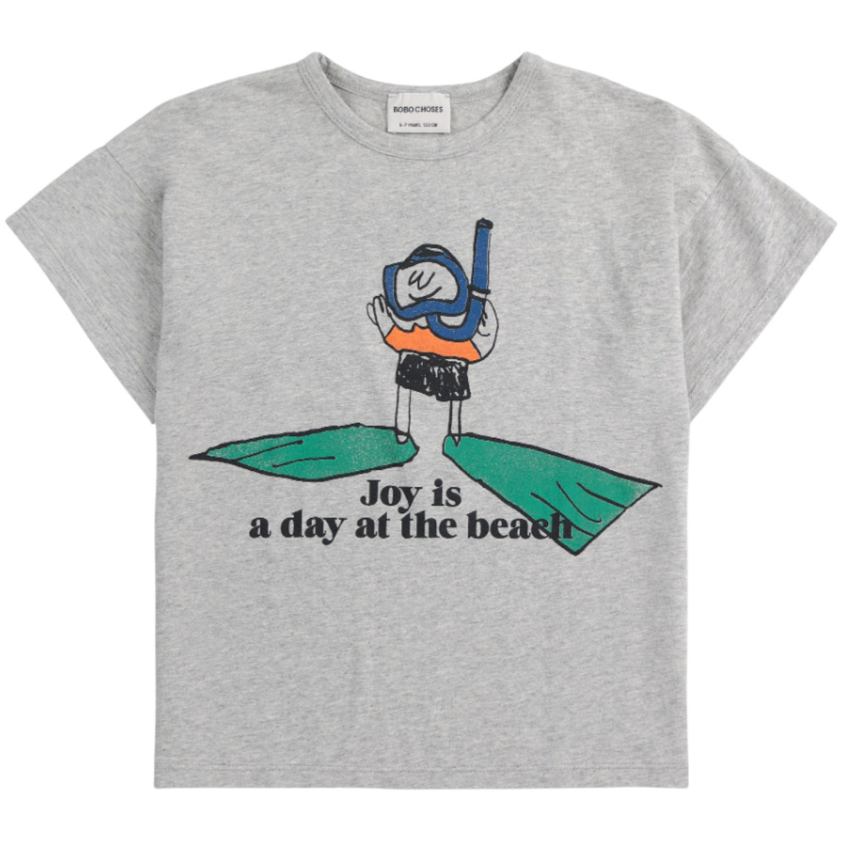 Bobo Choses Heather Grey A Day At The Strand T-Shirt