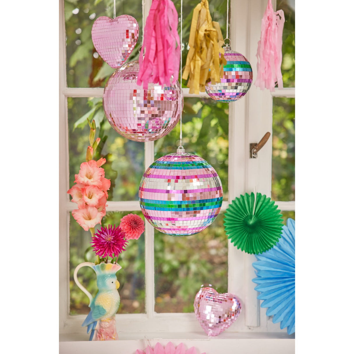 Rice Disco Boll Med Funky Stripes - Medium