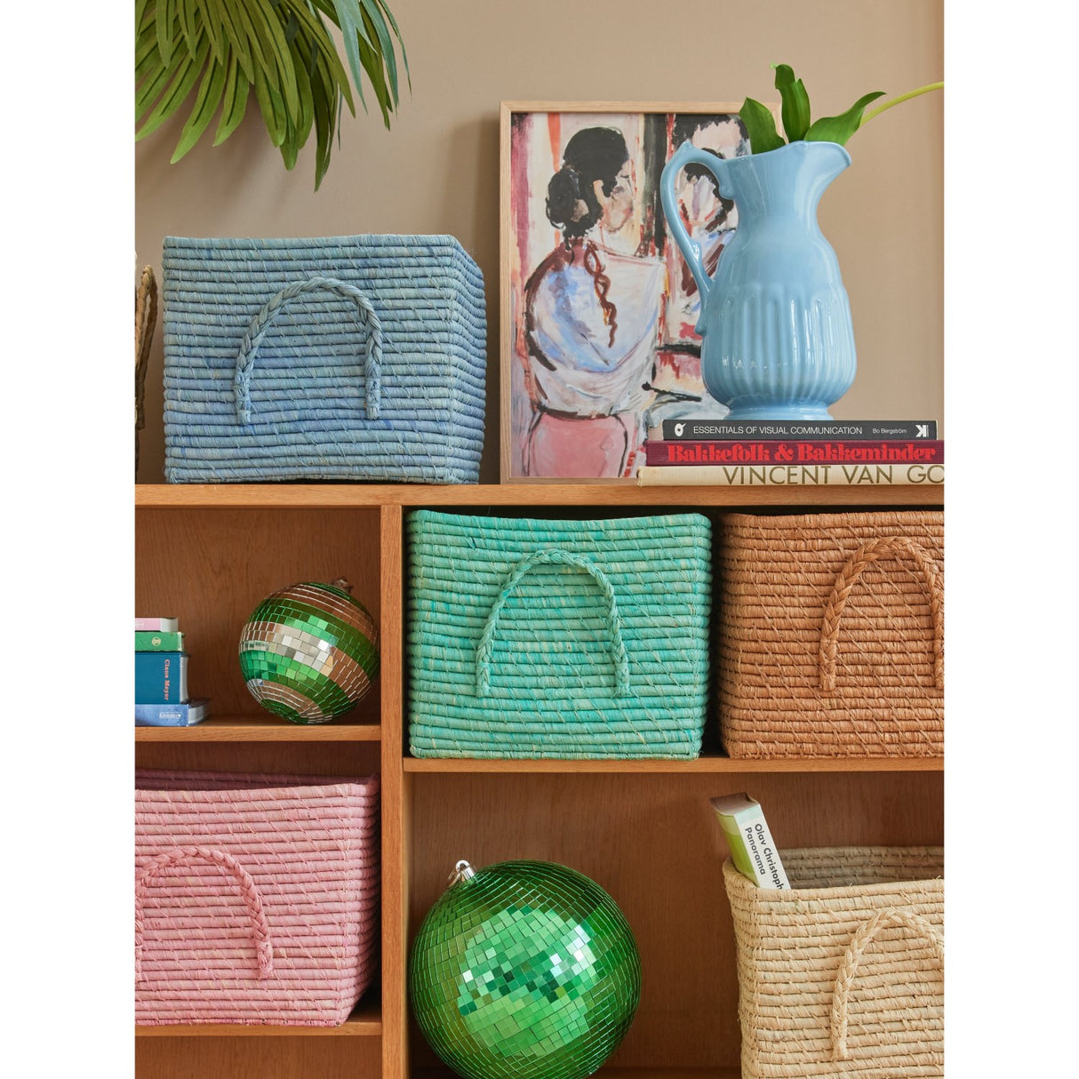 Rice Disco Boll I Dark Green Och Silver Stripes - Medium