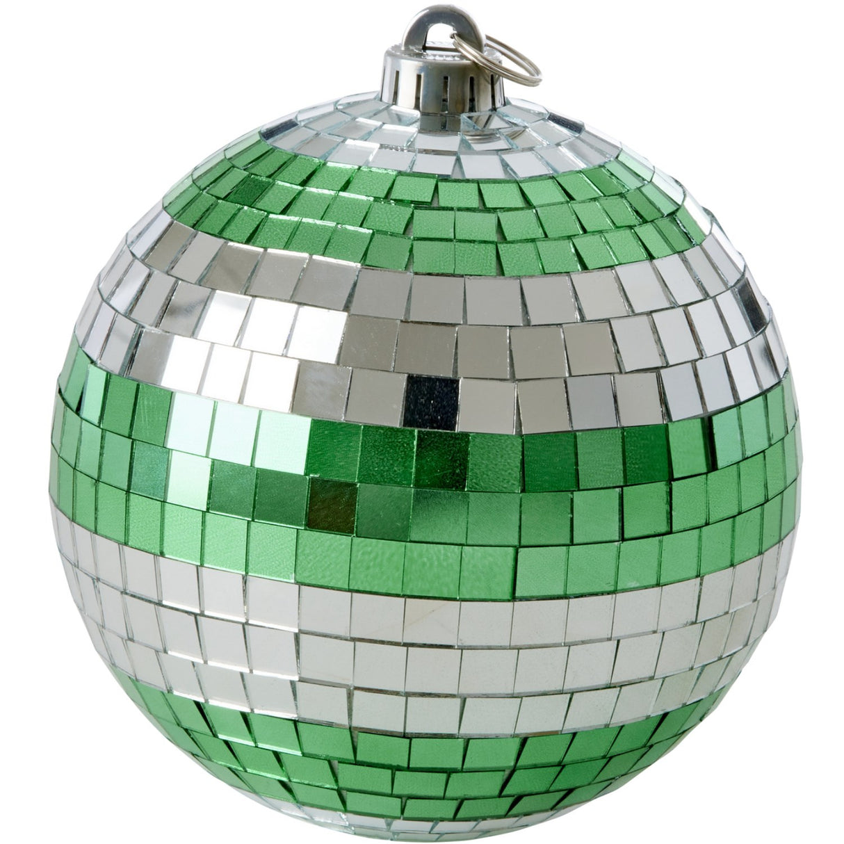 Rice Disco Boll I Dark Green Och Silver Stripes - Medium