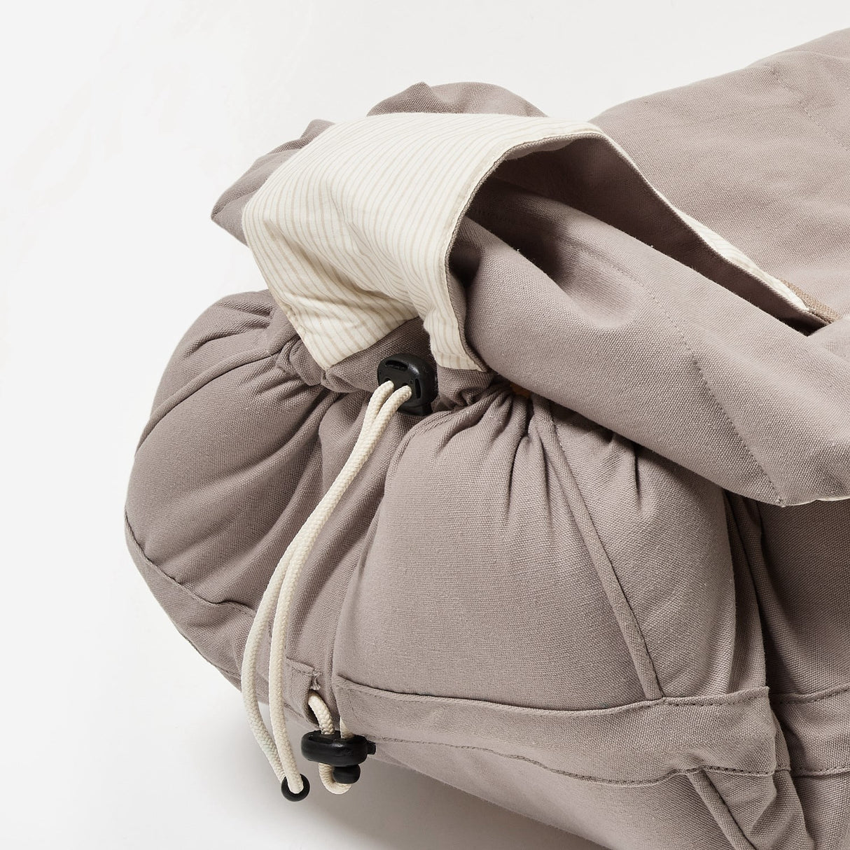 COPENHAGEN COLORS Dark Grey W. Cream Solid Stripe Organic Multifunctional Babylift Vol. 2