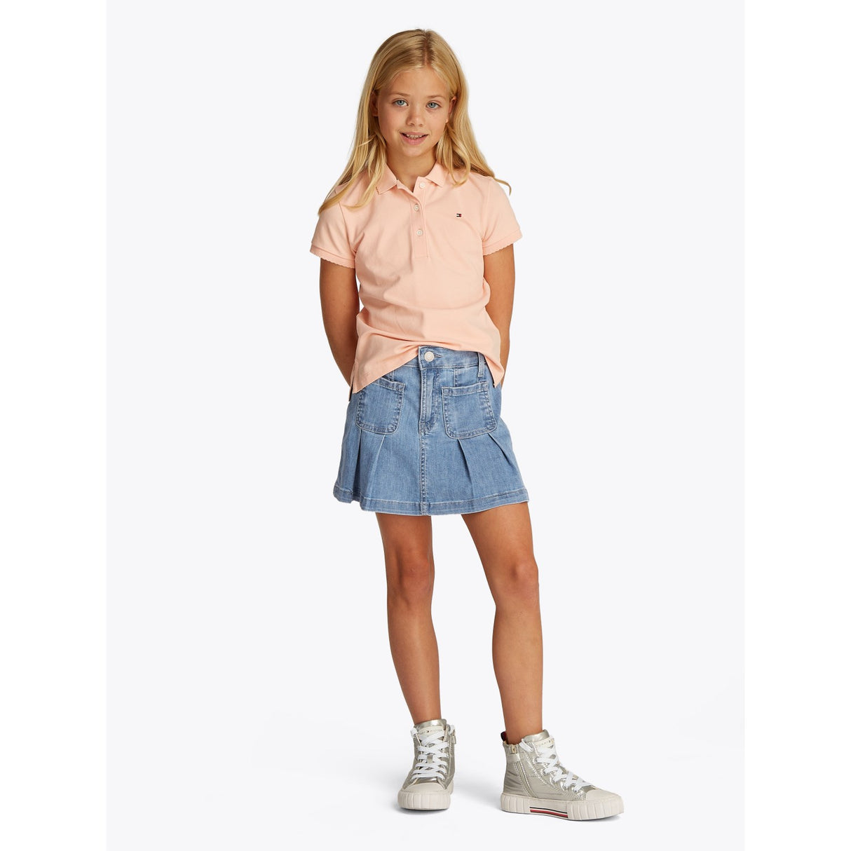 Tommy Hilfiger Drapey Denim Kjol Pleated