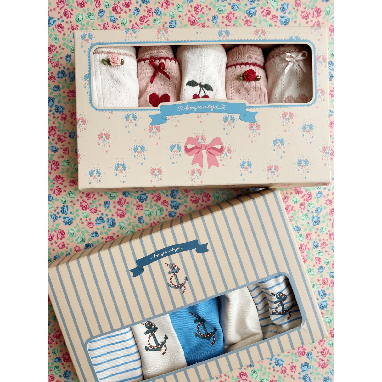 Konges Sløjd Rose/White Mix Minna 5 Pack Girl Kalsonger Gots