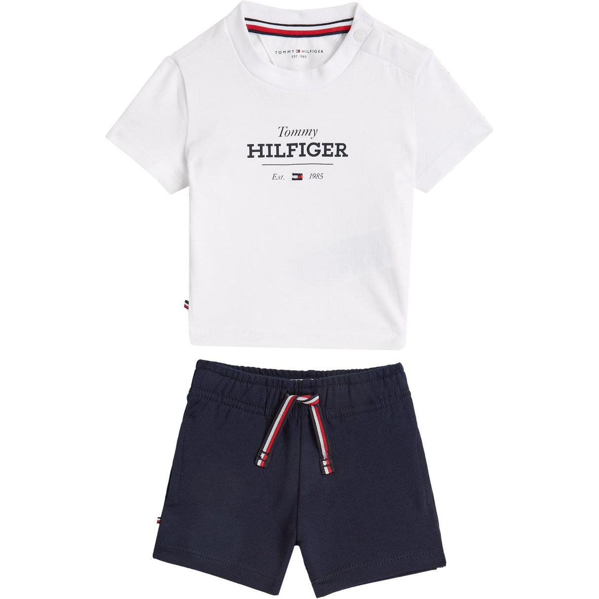 Tommy Hilfiger Dark Night Navy Monotype Tee Och Kort Set