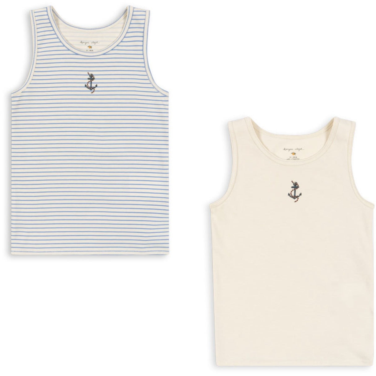 Konges Sløjd Stripe Provence Mix Basic 2 Pack Tanktop Gots