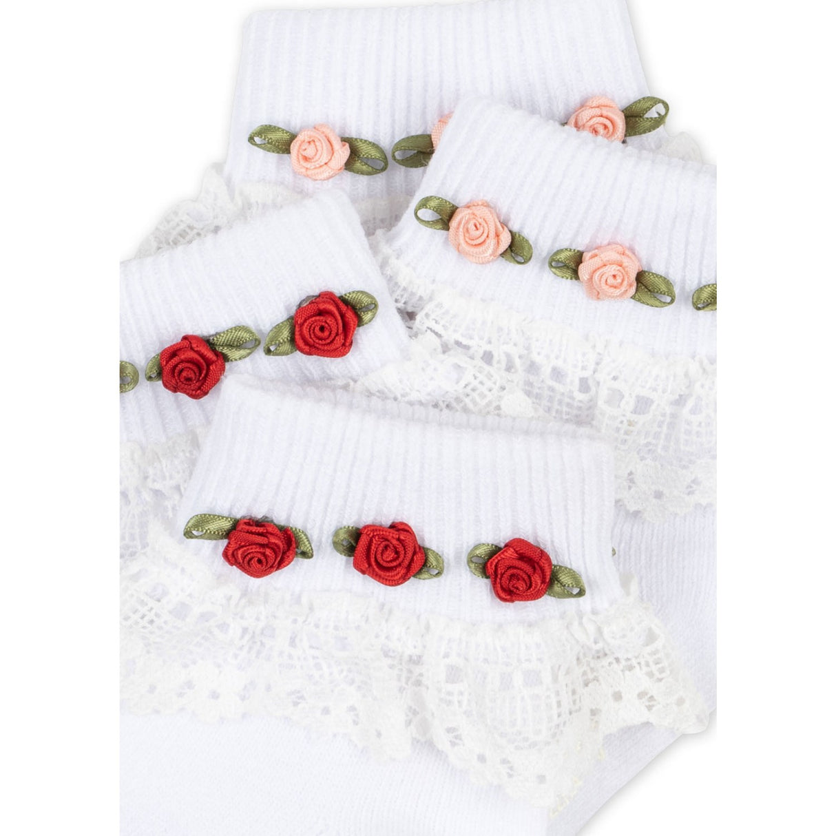 Konges Sløjd Optic White 2 Pack Lace Strumpor