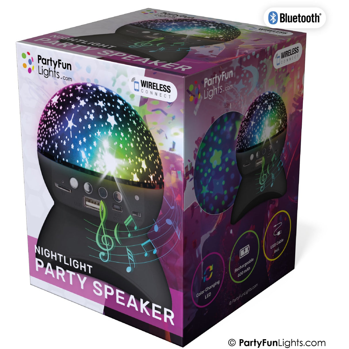 Party Funlight Starry Sky Bluetooth Högtalare - Svart