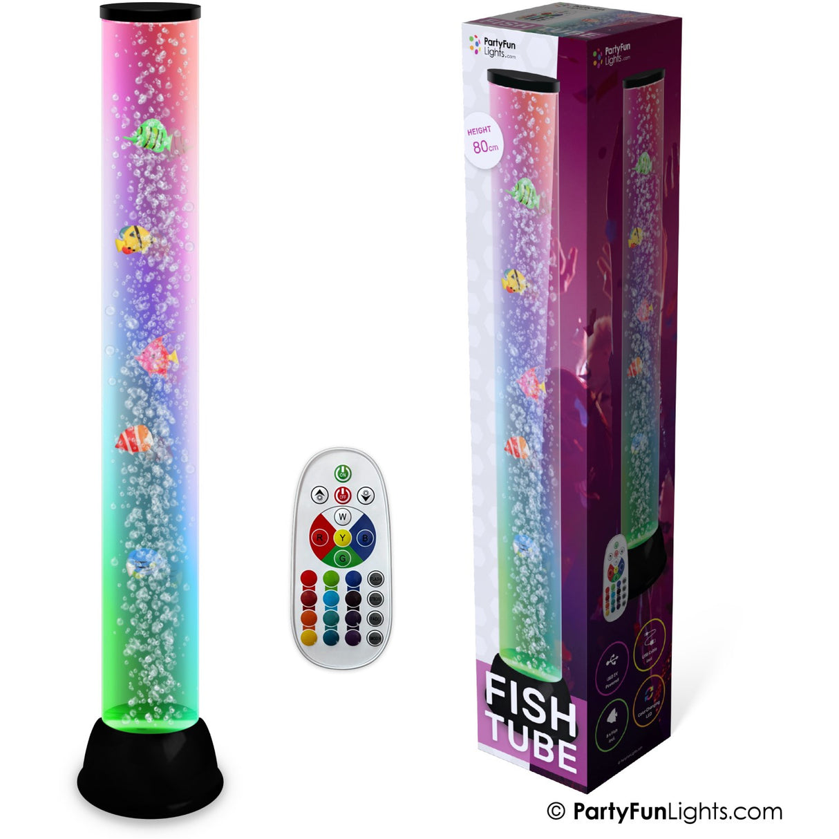 Party Funlight XXL Fiskelamp Med Bobler H: 80cm