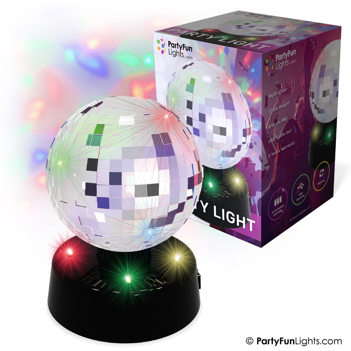 Party Funlight Spegel Boll Lampa Ø: 10cm