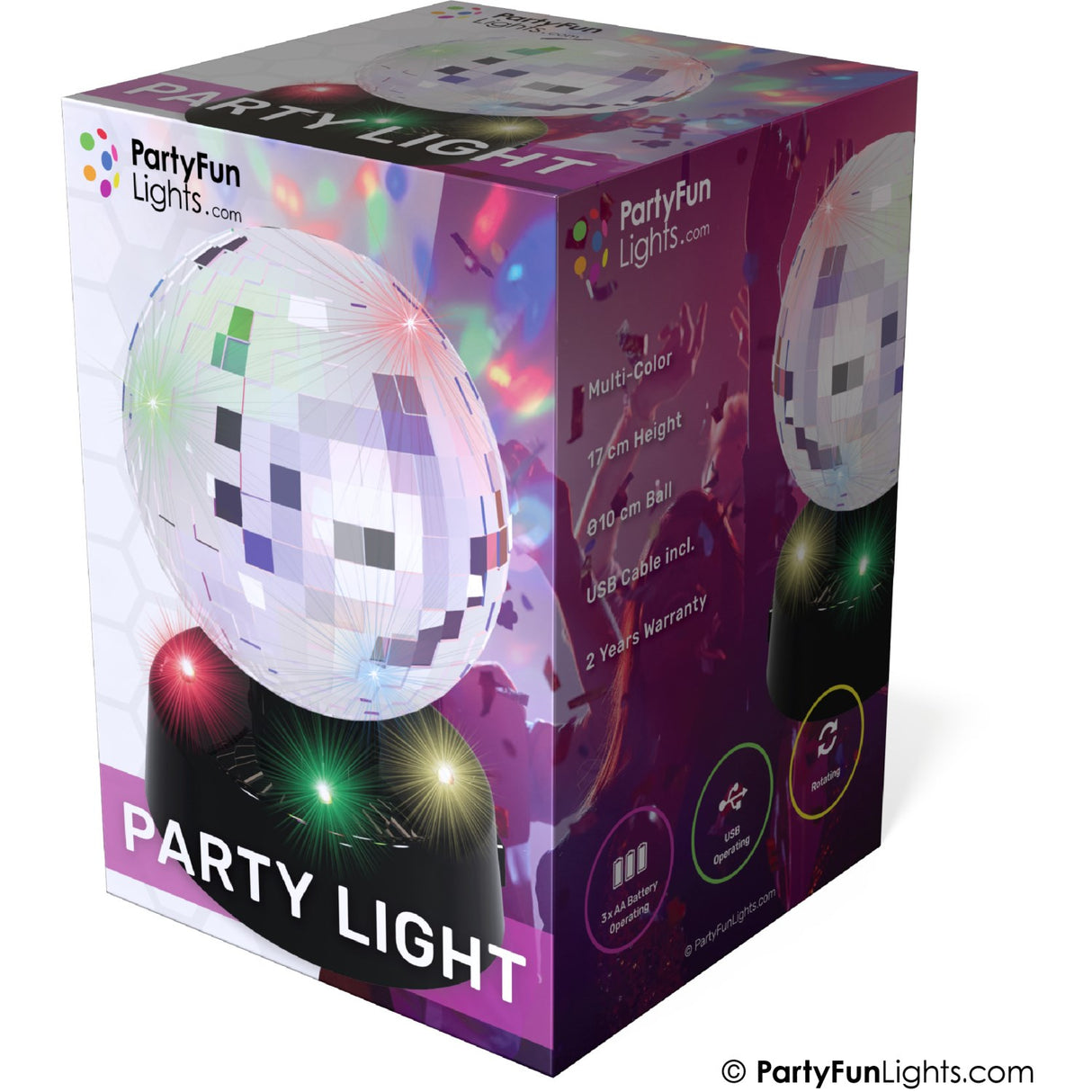 Party Funlight Spegel Boll Lampa Ø: 10cm