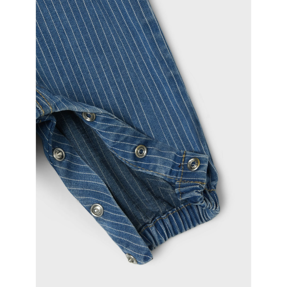 Name It Medium Blue Denim Devin Stripe Denim Overall