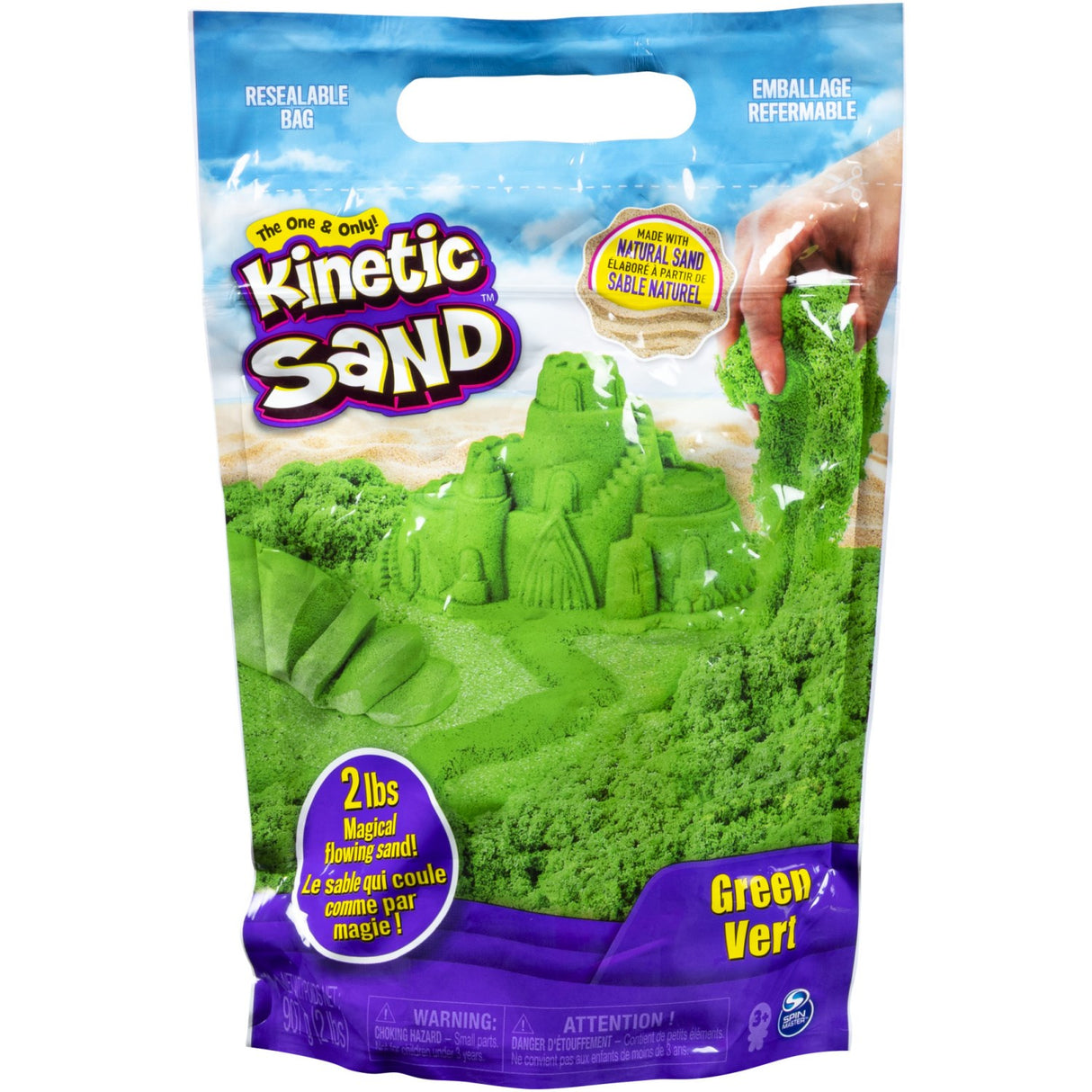 Kinetic Sand Green Colour Bag 900g