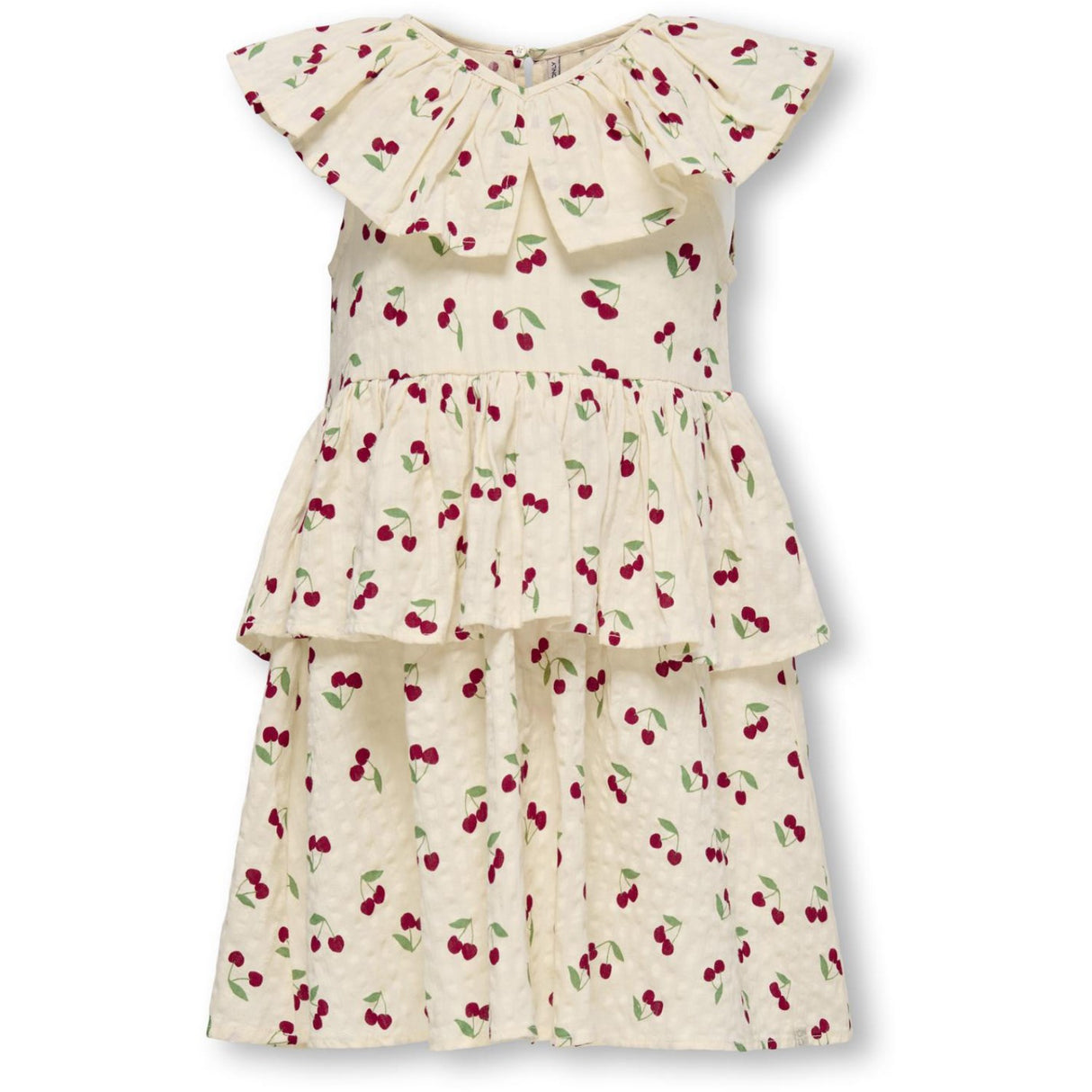 Kids ONLY MINI Whitecap Gray Cherrie AOP Cerise Layered Klänning AOP