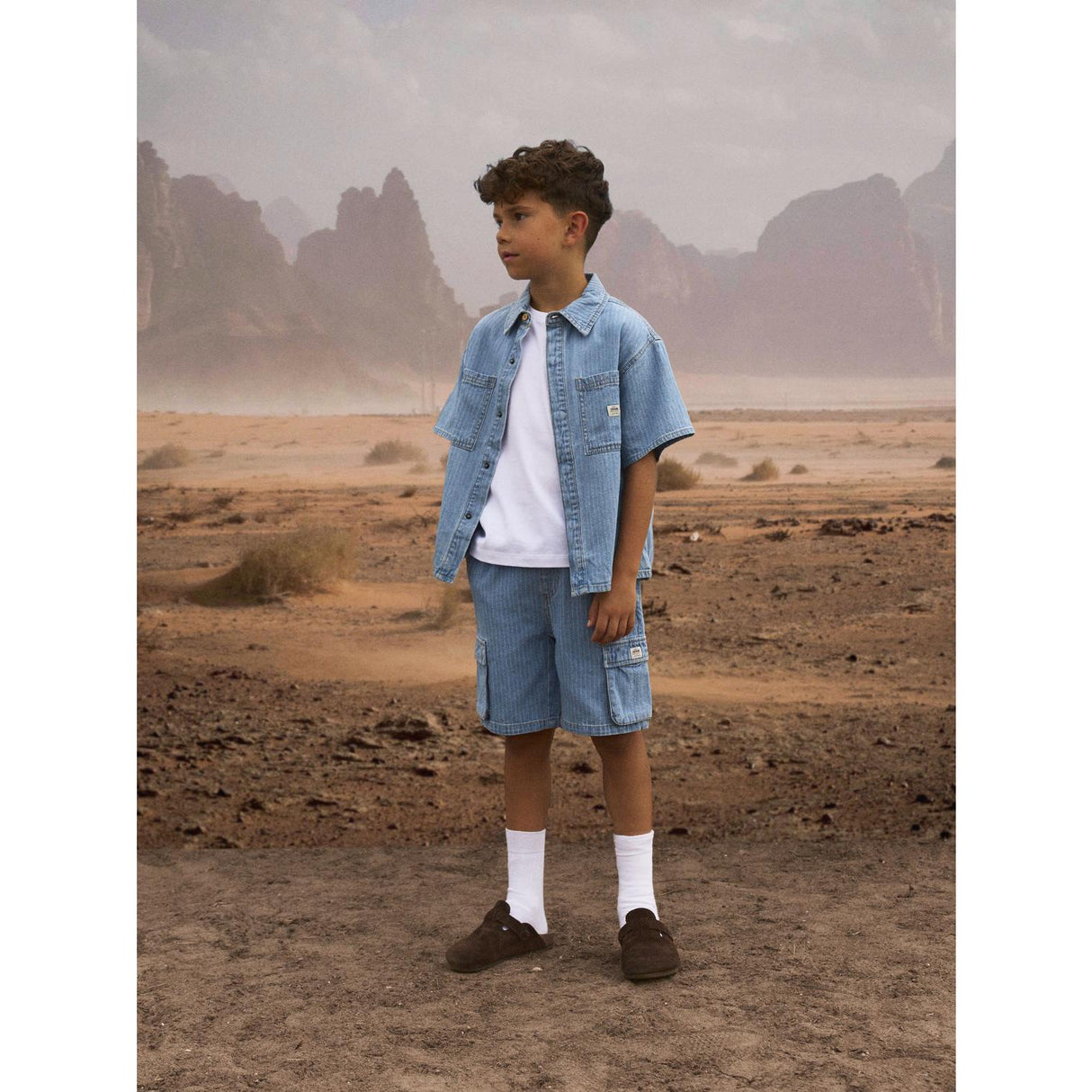 Name It Light Blue Denim Stripes Felix Denim Skjorta