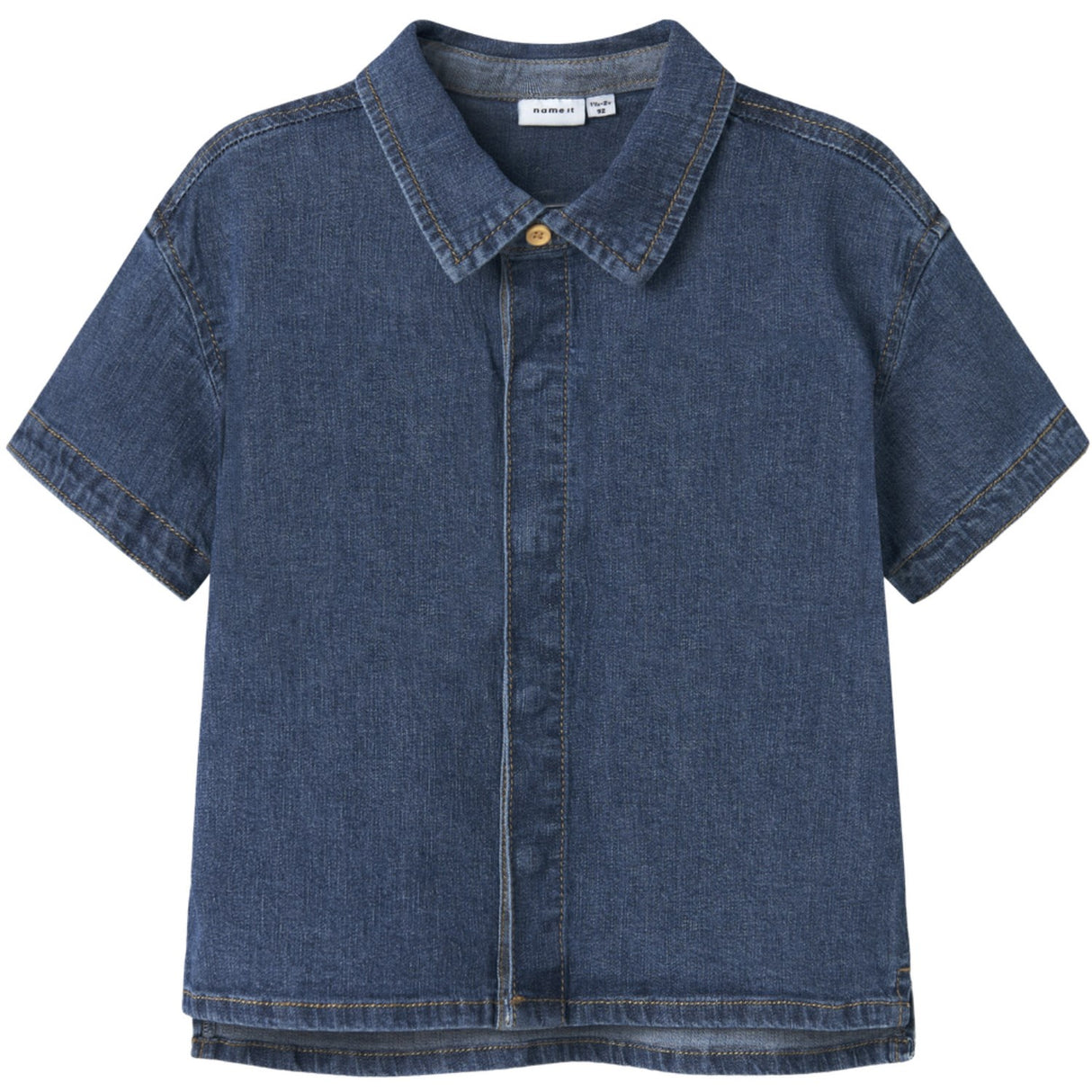 Name It Dark Blue Denim Peter Denim Skjorta