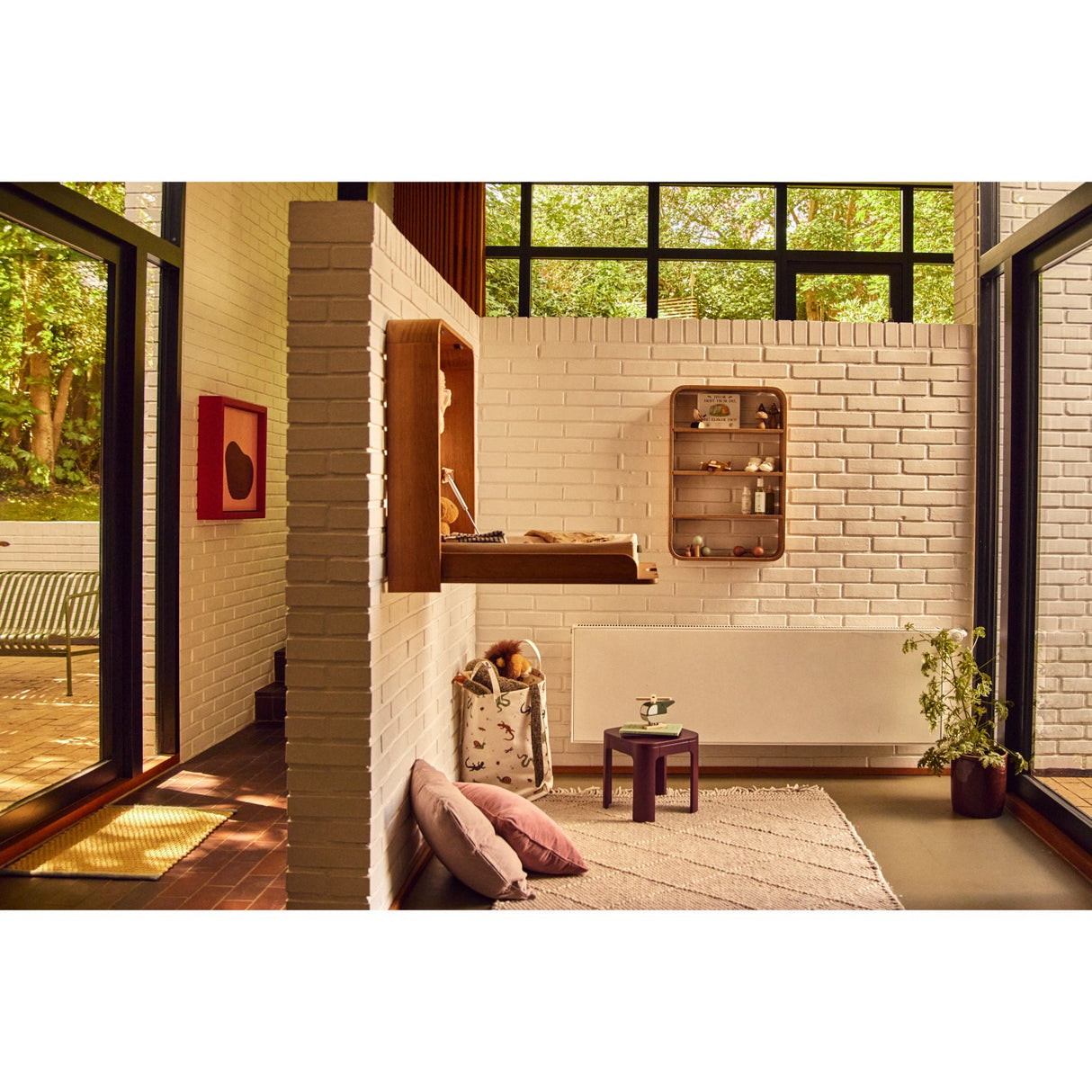 FLEXA Oak Væghængt Skötbord