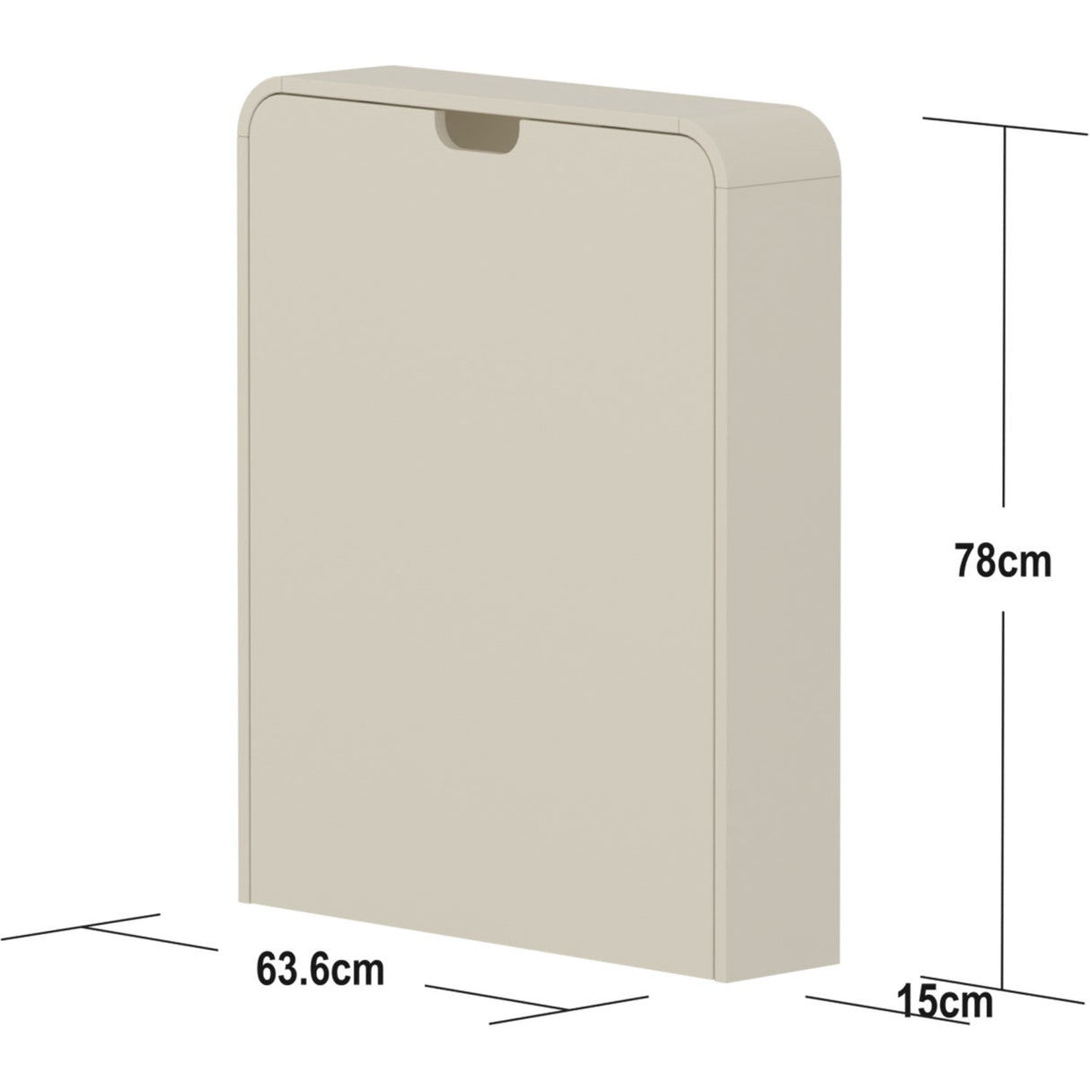 FLEXA Cream Væghængt Skötbord